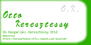 otto keresztessy business card